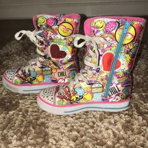 Skechers Twinkle Toes light up boots kids size 2.5